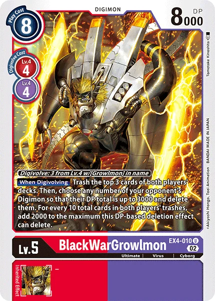 BlackWarGrowlmon 「EX4-010」「EN」