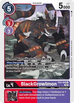 BlackGrowlmon — EX-04: Theme Booster Alternative Being #EX4-008 · Digimon