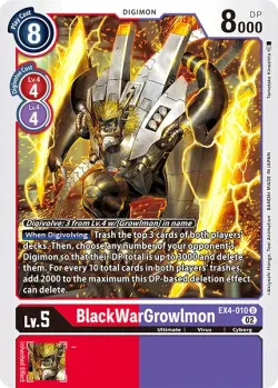 BlackWarGrowlmon — EX-04: Theme Booster Alternative Being #EX4-010 · Digimon