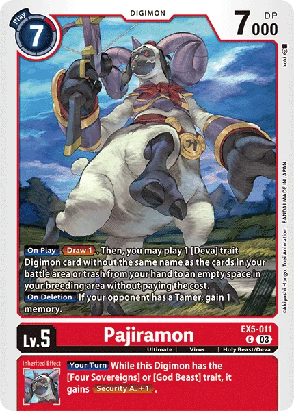 Pajiramon 「EX5-011」「EN」