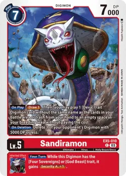 Sandiramon — EX-05: Theme Booster Animal Colosseum #EX5-010 · Digimon