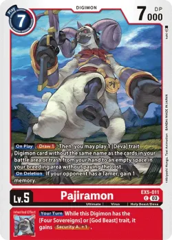 Pajiramon — EX-05: Theme Booster Animal Colosseum #EX5-011 · Digimon