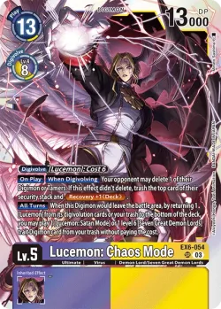 Lucemon: Chaos Mode — EX-06: Theme Booster Infernal Ascension #EX6-054 · Digimon