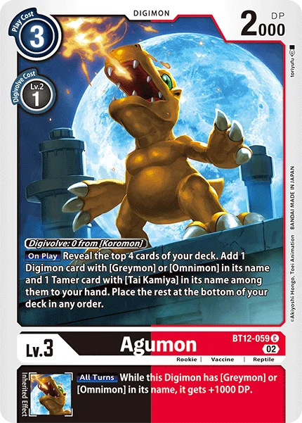 Agumon 「BT12-059」「EN」