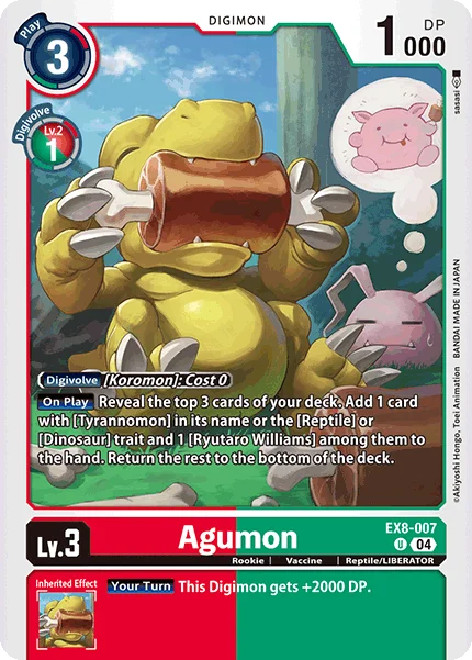 Agumon 「EX8-007」「EN」