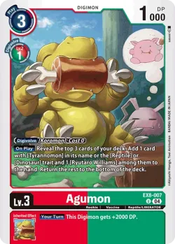 Agumon — EX-08: Extra Booster Chain of Liberation #EX8-007 · Digimon