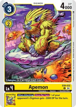 Apemon — EX-08: Extra Booster Chain of Liberation #EX8-032 · Digimon