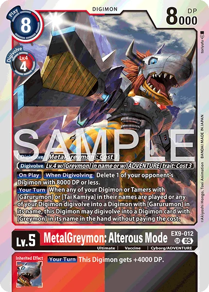 MetalGreymon: Alterous Mode 「EX9-012」「EN」