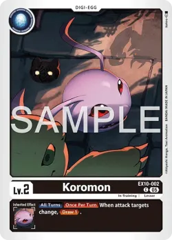 Koromon — EX-10: EXTRA BOOSTER SINISTER ORDER #EX10-002 · Digimon