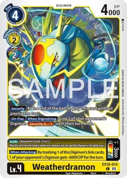 Weatherdramon — EX-10: EXTRA BOOSTER SINISTER ORDER #EX10-014 · Digimon