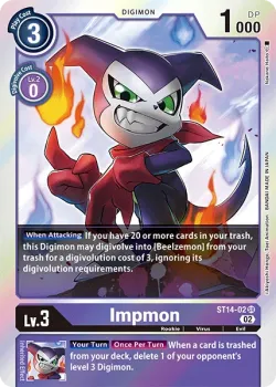 Impmon — EX-10: Legend Pack 2025 #ST14-02 · Digimon