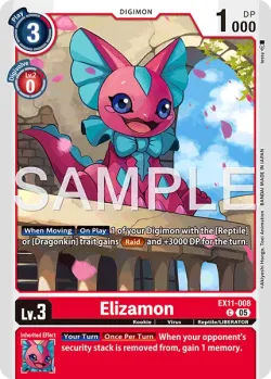 Elizamon — EX-11: EXTRA BOOSTER DAWN OF LIBERATOR #EX11-008 · Digimon
