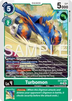 Turbomon — EX-11: EXTRA BOOSTER DAWN OF LIBERATOR #EX11-029 · Digimon
