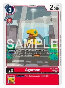 Agumon — EX-12: EXTRA BOOSTER DIGITAL WORLD SHAMBALA #EX12-005 · Digimon