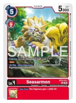 Seasarmon — EX-12: EXTRA BOOSTER DIGITAL WORLD SHAMBALA #EX12-011 · Digimon