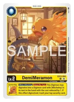 DemiMeramon — EX-13: EXTRA BOOSTER CHIVALROUS XIII #EX13-004 · Digimon