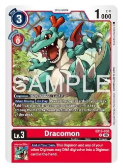 Dracomon — Box Promotion Pack: CHIVALROUS XIII #EX13-008 · Digimon