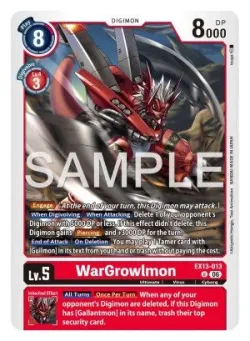 WarGrowlmon — EX-13: EXTRA BOOSTER CHIVALROUS XIII #EX13-013 · Digimon