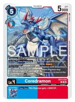 Coredramon — EX-13: EXTRA BOOSTER CHIVALROUS XIII #EX13-018 · Digimon
