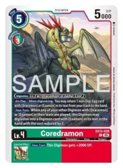 Coredramon — EX-13: EXTRA BOOSTER CHIVALROUS XIII #EX13-039 · Digimon