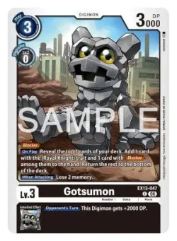 Gotsumon — EX-13: EXTRA BOOSTER CHIVALROUS XIII #EX13-047 · Digimon