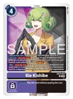 Rie Kishibe — EX-13: EXTRA BOOSTER CHIVALROUS XIII #EX13-074 · Digimon