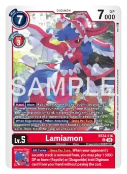 Lamiamon — Judge Pack 2026 Season 1 #BT24-016 · Digimon