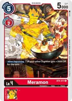Meramon — Memorial Collection 25th Anniversary #BT5-011 · Digimon
