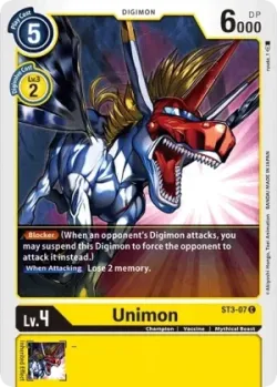 Unimon — Official Tournament Pack Vol. 4 #ST3-07 · Digimon
