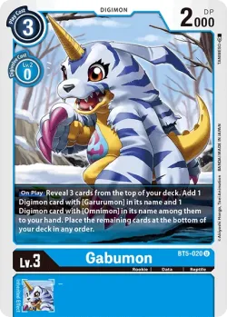 Gabumon — X Record Pre-Release Promotion #BT5-020 · Digimon