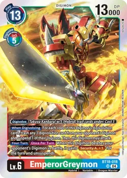 EmperorGreymon — Special Booster Ver.2.0 Lucky Pack #BT18-018 · Digimon