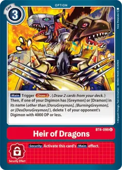 Heir of Dragons 「BT4-099」「EN」