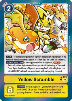 Yellow Scramble — ST-21: STARTER DECK HERO OF HOPE #LM-029 · Digimon