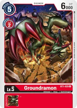 Groundramon — BT-01: Booster New Evolution #BT1-020 · Digimon