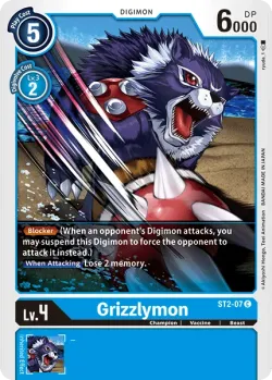 Grizzlymon 「ST2-07」「EN」