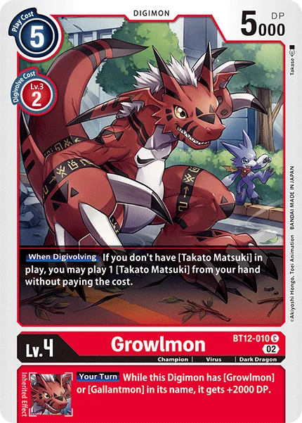 Growlmon 「BT12-010」「EN」