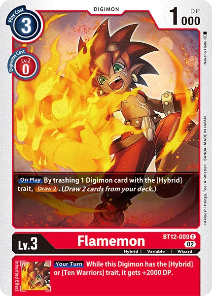 Flamemon 「BT12-009」「EN」