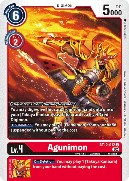 Agunimon 「BT12-012」「EN」