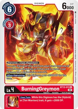 BurningGreymon — Ultimate Cup 2024 #BT12-013 · Digimon