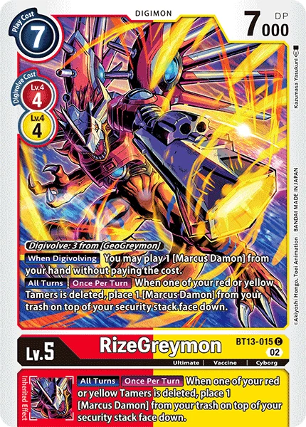 RizeGreymon 「BT13-015」「EN」