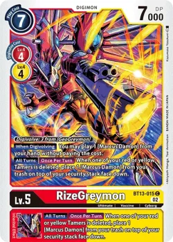 RizeGreymon — Ultimate Cup 2024 Season 2 #BT13-015 · Digimon