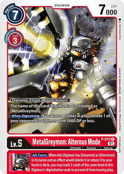 MetalGreymon: Alterous Mode 「P-072」「EN」