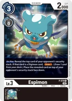 Espimon — Versus Royal Knights Pre-Release Promotion #P-078 · Digimon