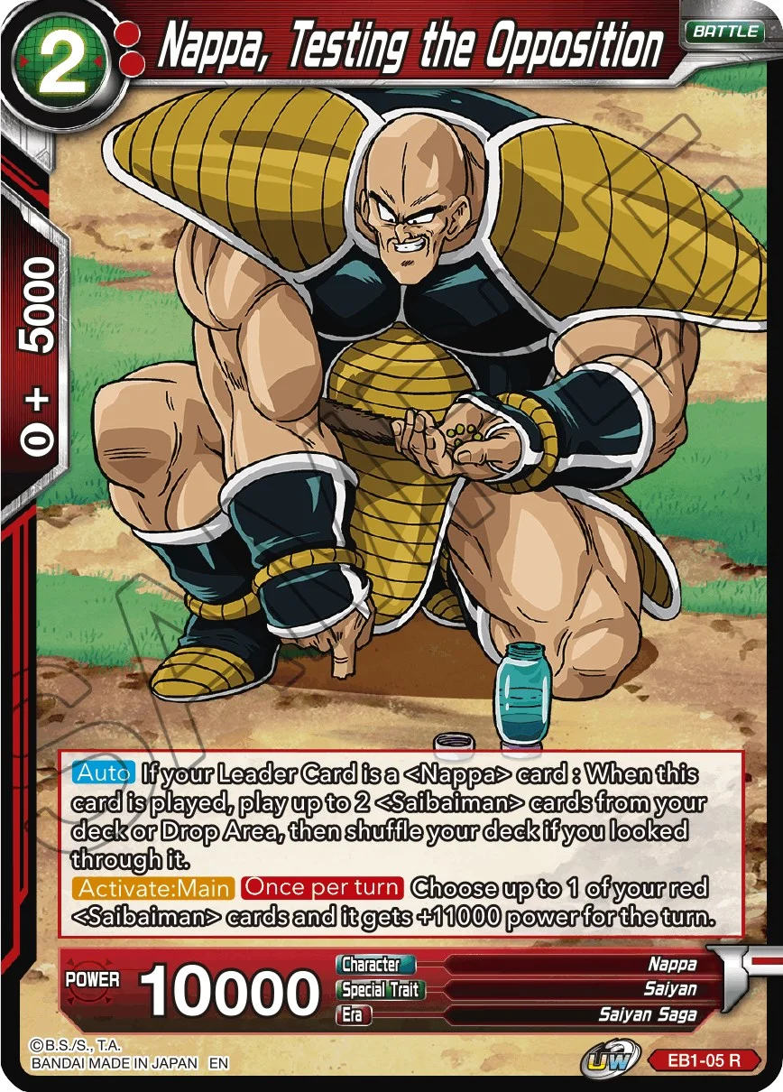 Nappa, Testing the Opposition 「EB1-05」「EN」