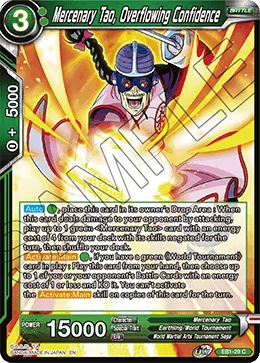 Mercenary Tao, Overflowing Confidence 「EB1-29」「EN」