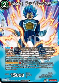 Vegeta, Royal Evolution #EB1-07_PR02 · Dragon Ball Super CCG