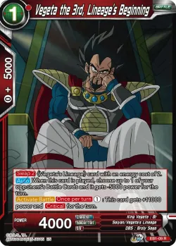 Vegeta the 3rd, Lineage's Beginning #EB1-09 · Dragon Ball Super CCG