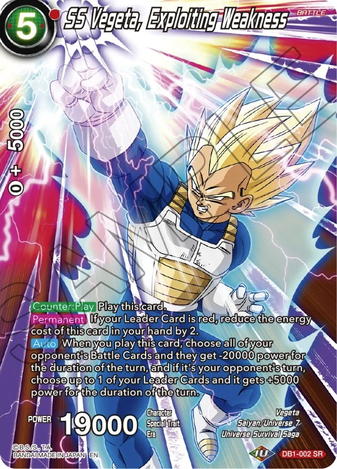SS Vegeta, Exploiting Weakness 「DB1-002」「EN」