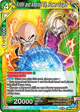 Krillin and Android 18, Power Couple 「DB1-093」「EN」