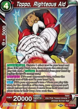 Toppo, Righteous Aid #DB1-014 · Dragon Ball Super CCG